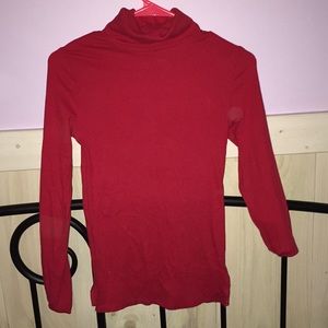 Red turtleneck